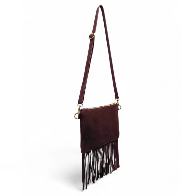 Sac besace en croûte de cuir YEPA Bordeaux