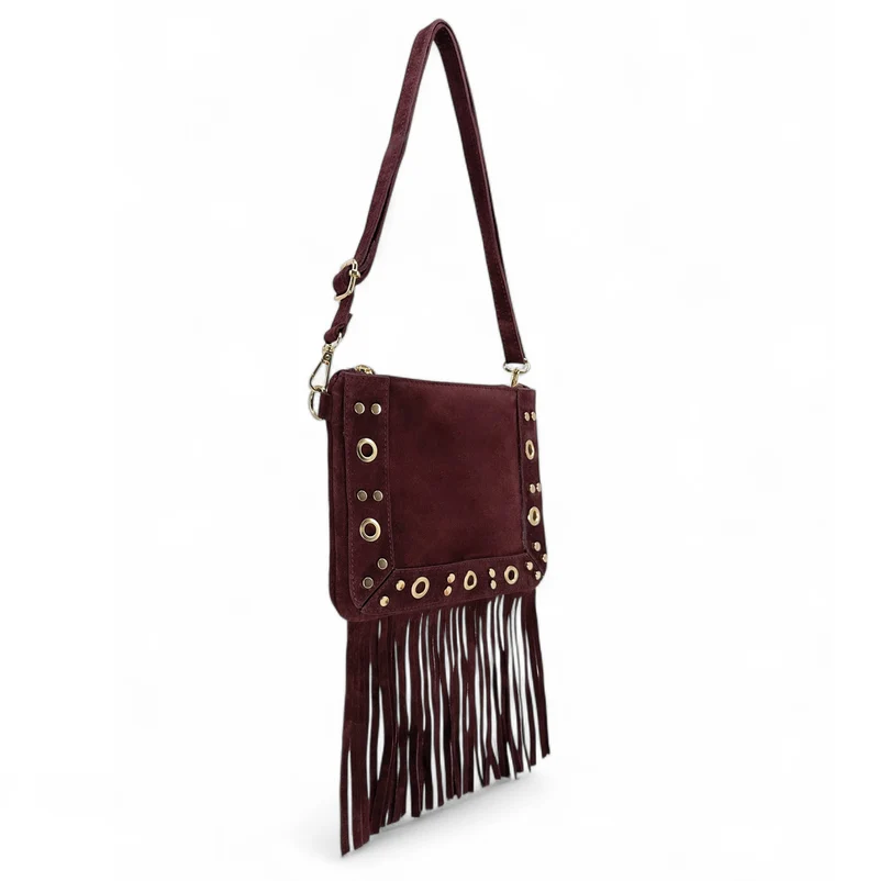 Sac besace en croûte de cuir YEPA Bordeaux