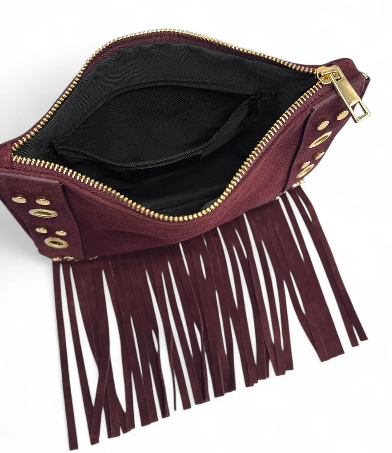 Sac besace en croûte de cuir YEPA Bordeaux