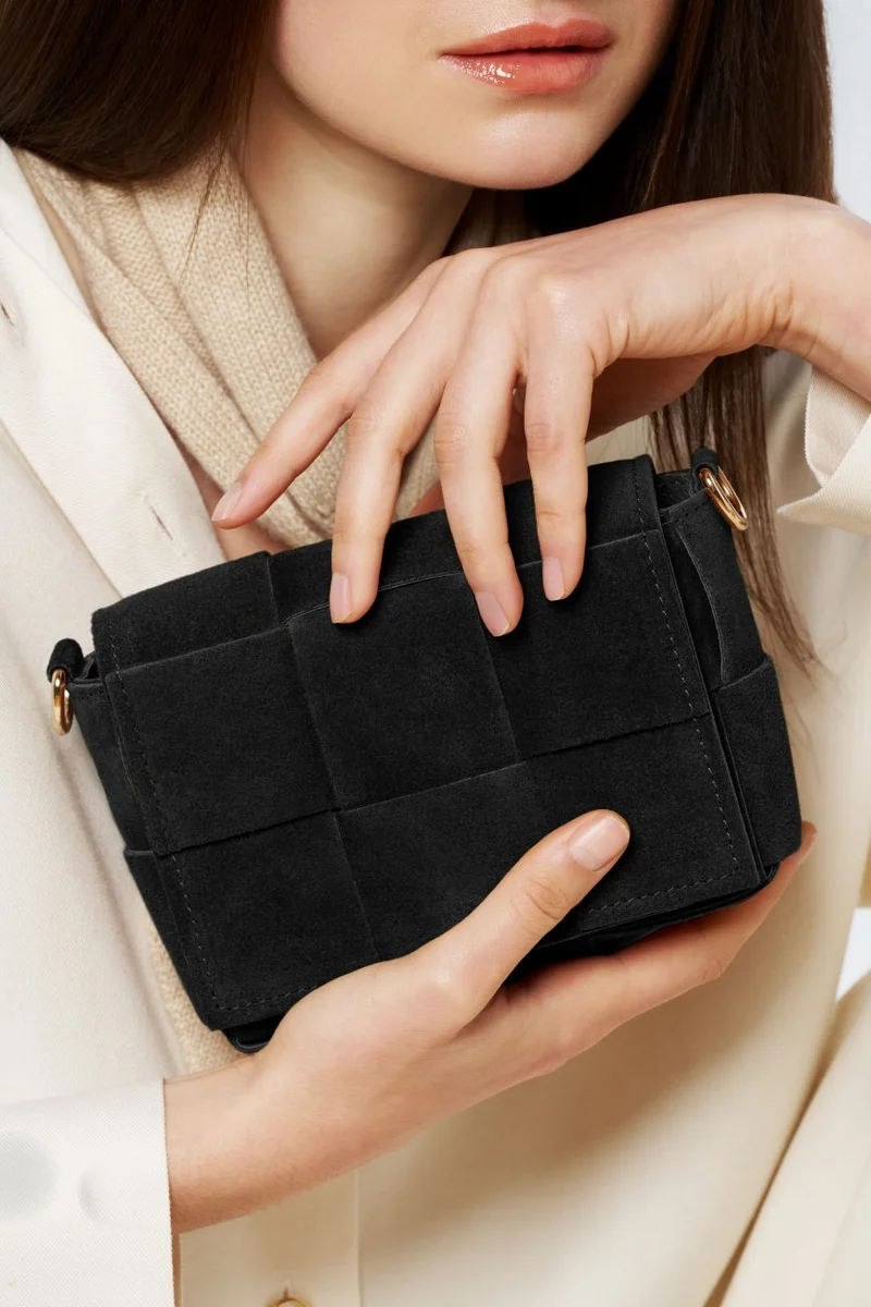 Micro sac en daim TWENTY TWO Noir