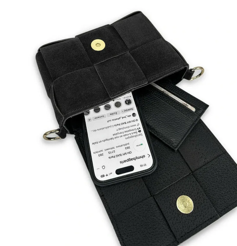 Micro sac en daim TWENTY TWO Noir