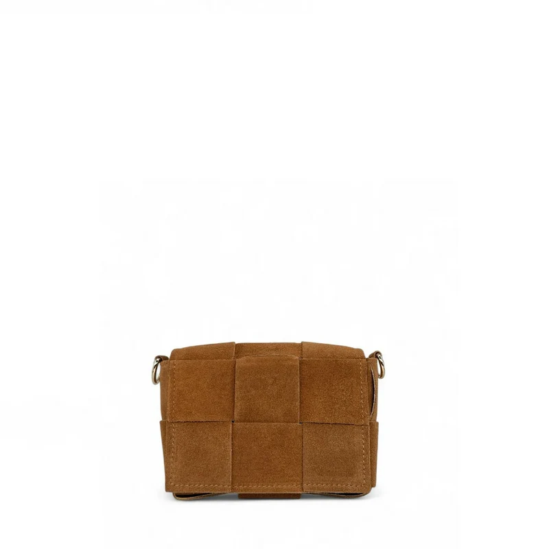 Micro sac en daim TWENTY TWO Camel foncé