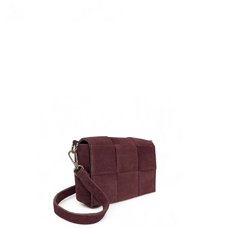 Micro sac en daim TWENTY TWO Bordeaux