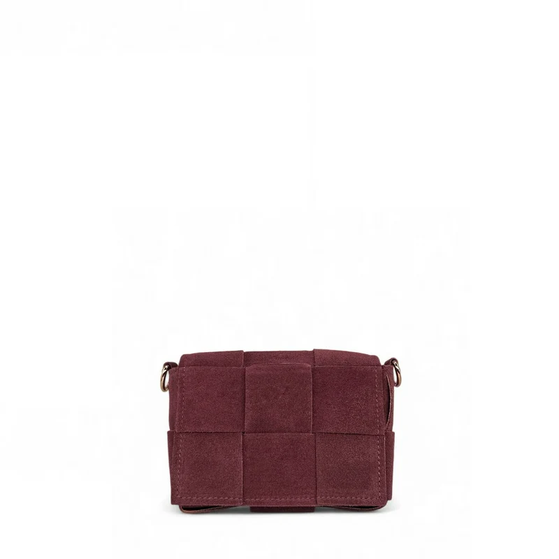 Micro sac en daim TWENTY TWO Bordeaux