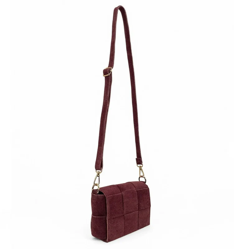 Micro sac en daim TWENTY TWO Bordeaux