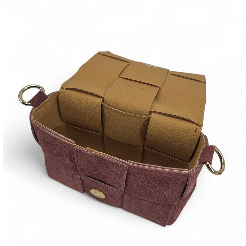 Micro sac en daim TWENTY TWO Bordeaux