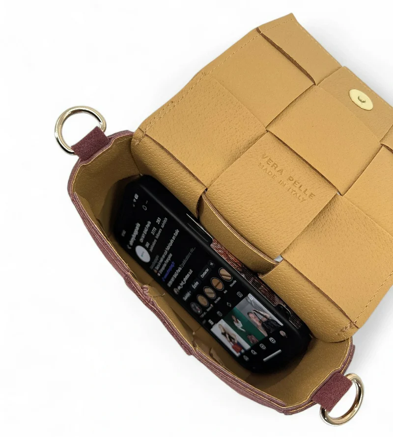 Micro sac en daim TWENTY TWO Bordeaux