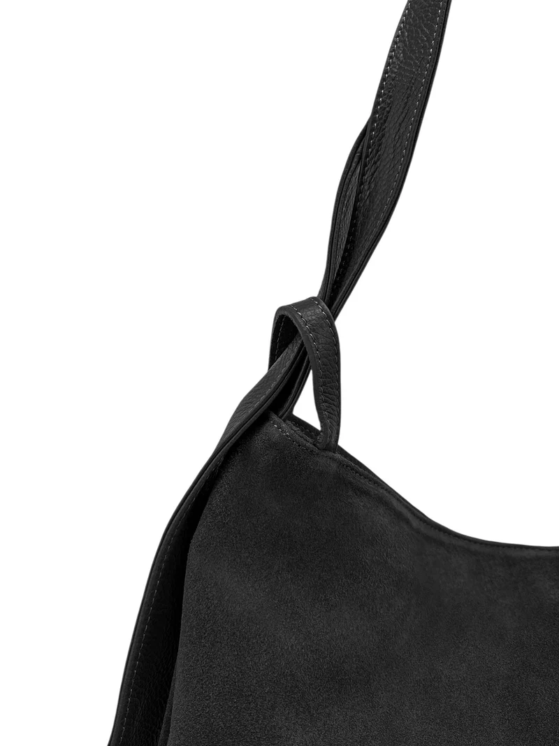 Sac à main convertible en daim SOHO SUEDE Noir