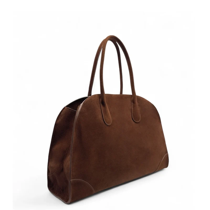 Sac cabas en daim CONSTANCE Châtaigne