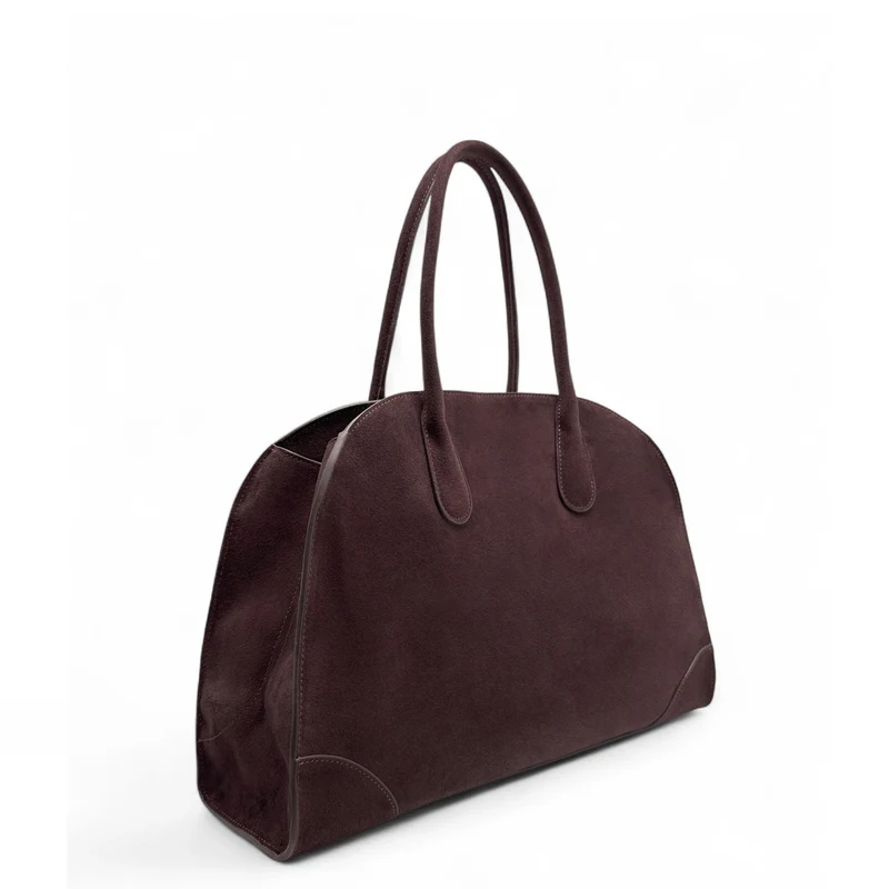 Sac cabas en daim CONSTANCE Chocolat