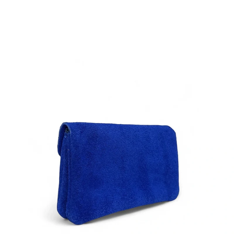 Pochette porte-monnaie en daim COMPO SUEDE Bleu roi