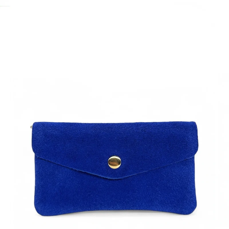 Pochette porte-monnaie en daim COMPO SUEDE Bleu roi