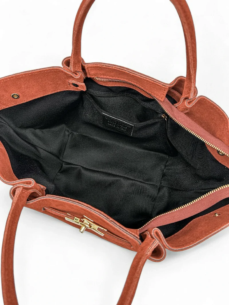 Sac cabas en daim CAPRI SUEDE Terracotta