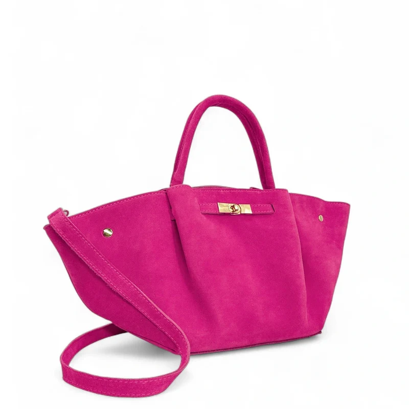 Sac cabas en daim CAPRI SUEDE Rose fuchsia