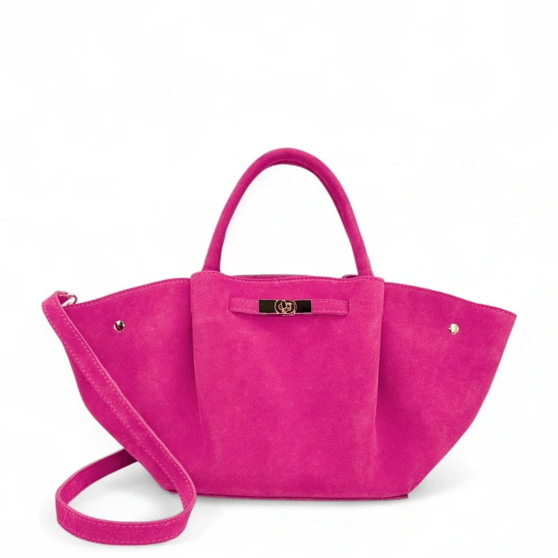 Sac cabas en daim CAPRI SUEDE Rose fuchsia