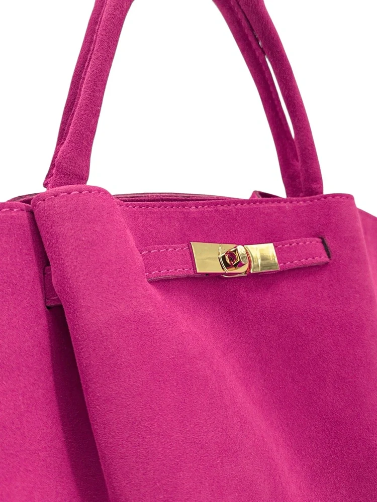 Sac cabas en daim CAPRI SUEDE Rose fuchsia