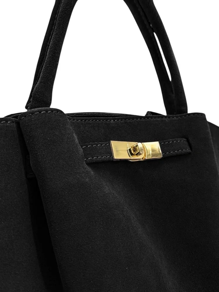 Sac cabas en daim CAPRI SUEDE Noir