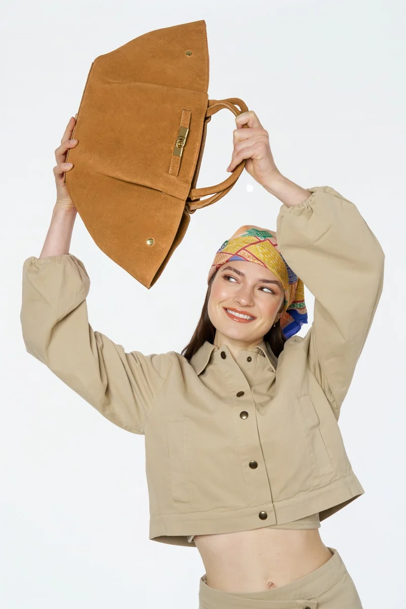 Sac cabas en daim CAPRI SUEDE Camel