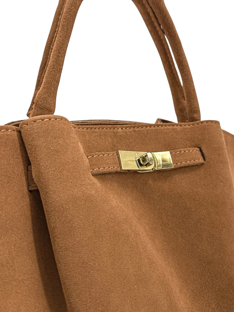 Sac cabas en daim CAPRI SUEDE Camel