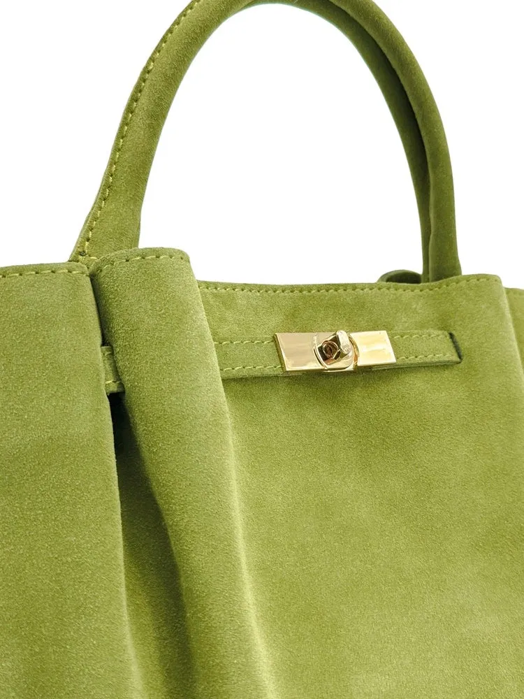 Sac cabas en daim CAPRI SUEDE Vert anis