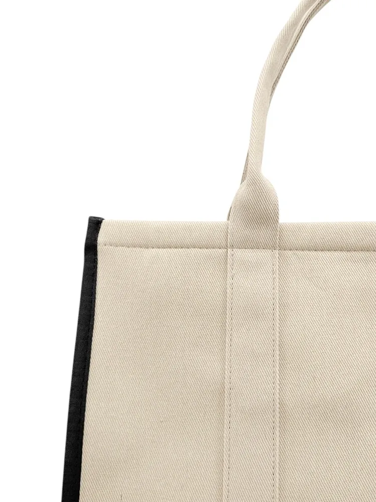 Cabas shopping en toile canvas LE CABAS Beige crème