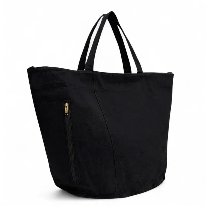 Grand sac en coton et perles I SEA YOU Noir