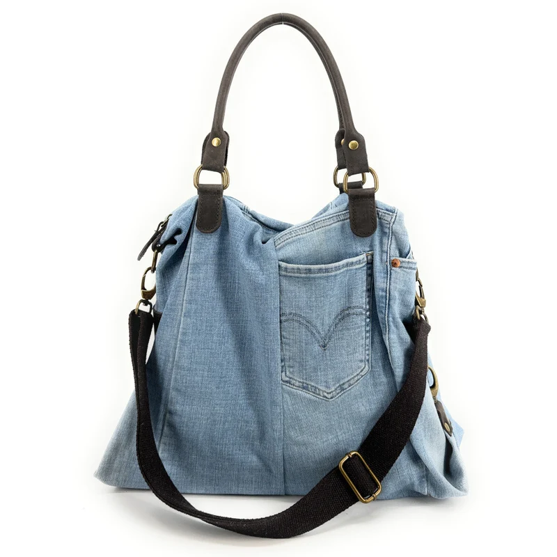 Sac besace en toile et cuir BESACE U.S. DENIM pièce unique multicolore 1