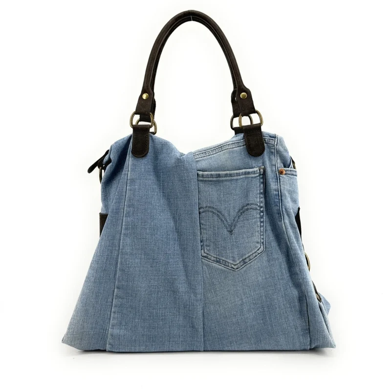 Sac besace en toile et cuir BESACE U.S. DENIM pièce unique multicolore 1