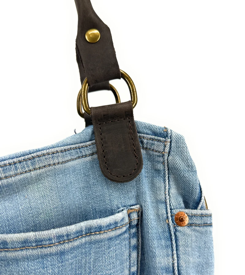 Sac besace en toile et cuir BESACE U.S. DENIM pièce unique multicolore 1