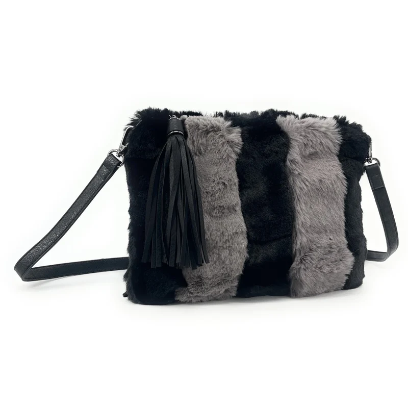 Sac pochette en fausse fourrure FURBY Noir