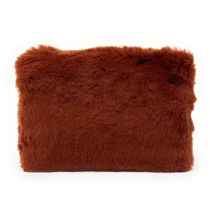 Sac pochette en fausse fourrure FURBY Rouge brique