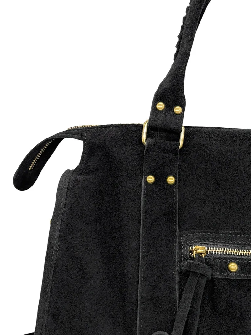 Sac à main en daim STORM SUEDE Noir