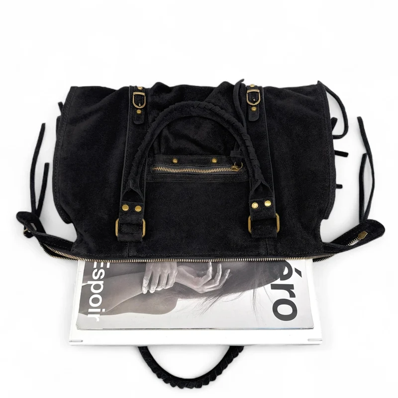 Sac à main en daim STORM SUEDE Noir