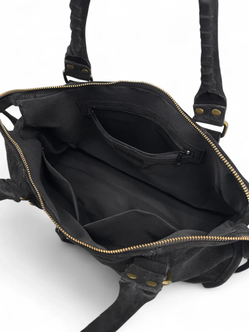 Sac à main en daim STORM SUEDE Noir