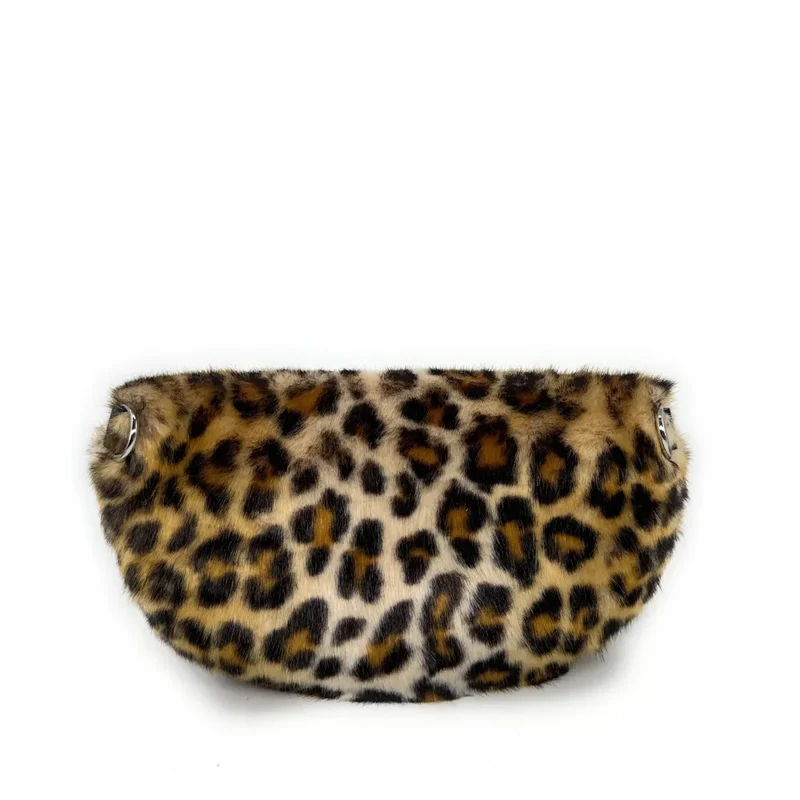 Sac banane en cuir et fausse fourrure LOU KITTY Léopard