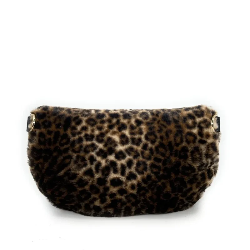 Sac banane en cuir et fausse fourrure LOU KITTY Ocelot