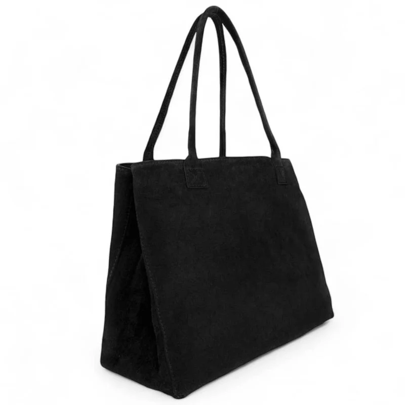 Sac cabas en daim SASHA Noir