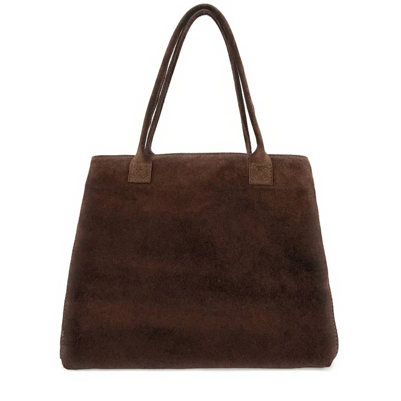Sac cabas en daim SASHA Chocolat
