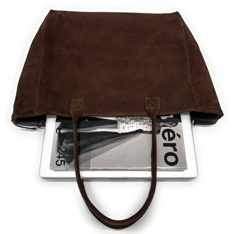 Sac cabas en daim SASHA Chocolat