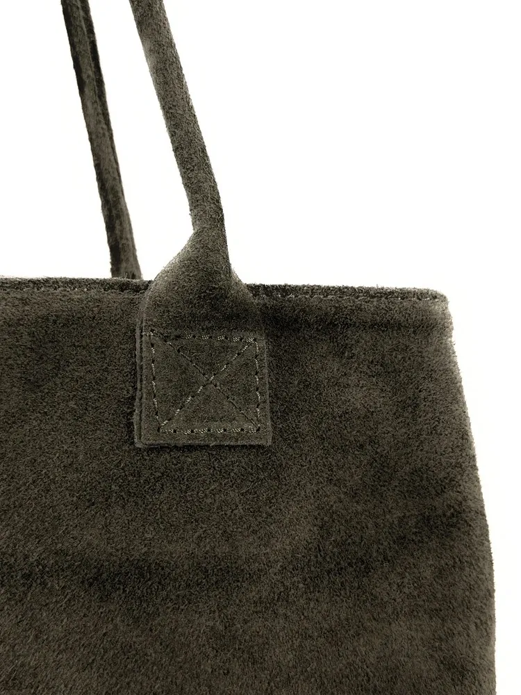 Sac cabas en daim SASHA Kaki