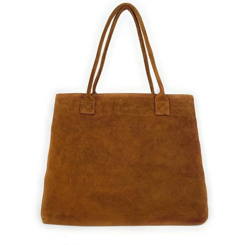 Sac cabas en daim SASHA Camel