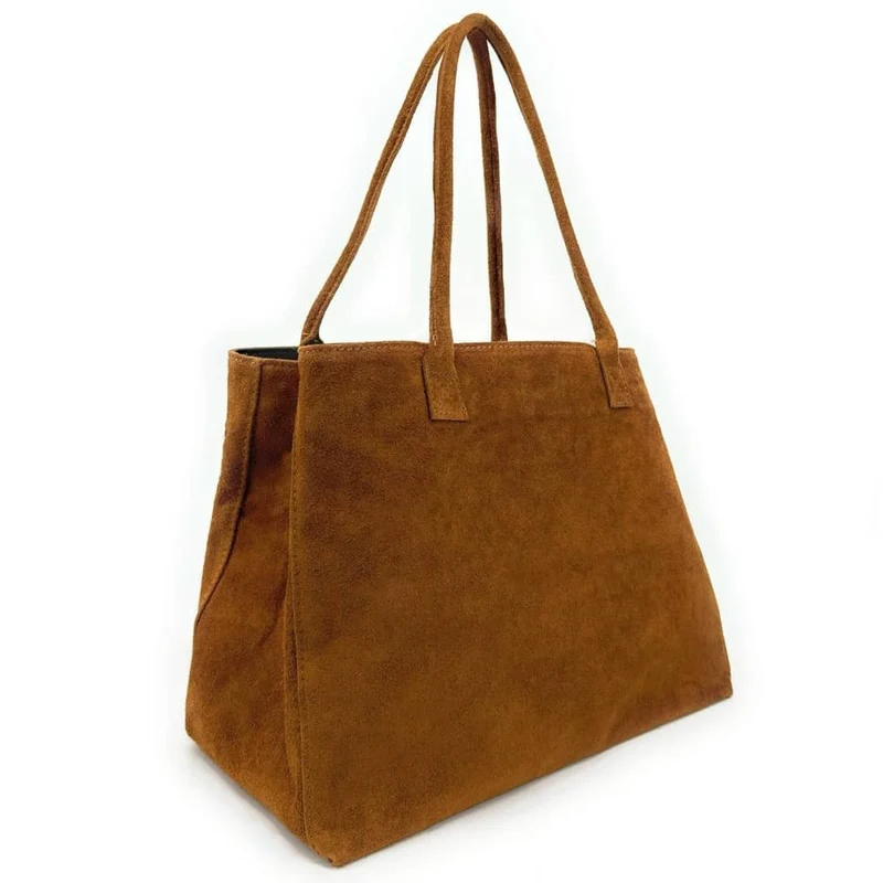 Sac cabas en daim SASHA Camel