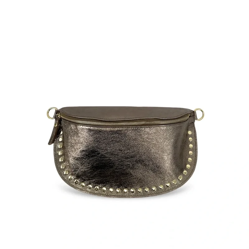 Sac banane en cuir irisé LOU PANADAS Champagne irisé