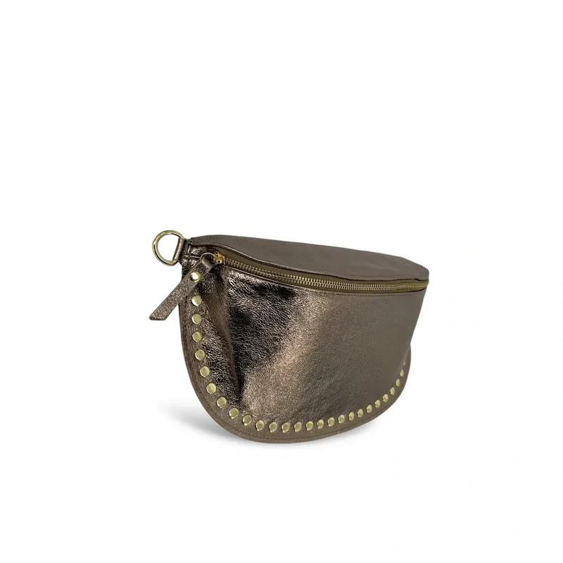 Sac banane en cuir irisé LOU PANADAS Champagne irisé