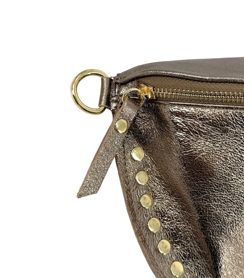 Sac banane en cuir irisé LOU PANADAS Champagne irisé