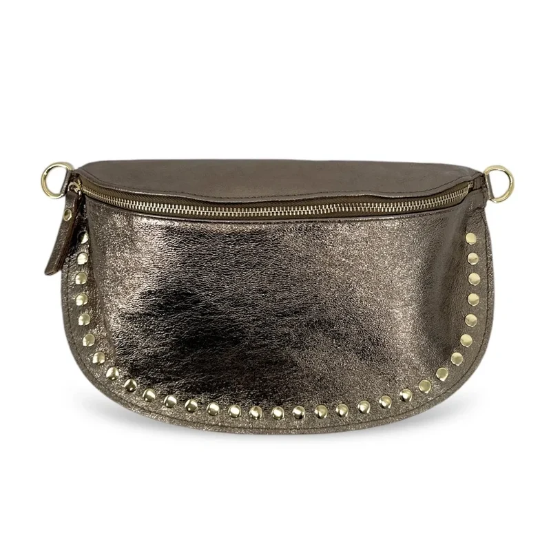 Sac banane en cuir irisé LOU PANADAS Champagne irisé