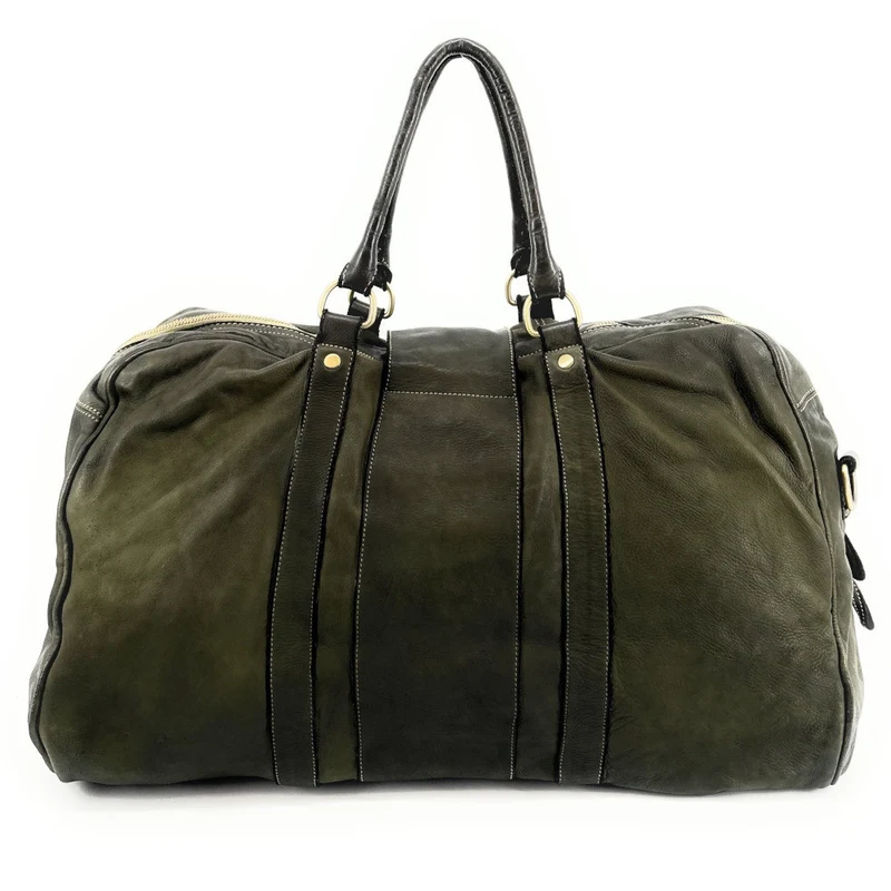 Sac de voyage en cuir vintage COBA Vert Kaki