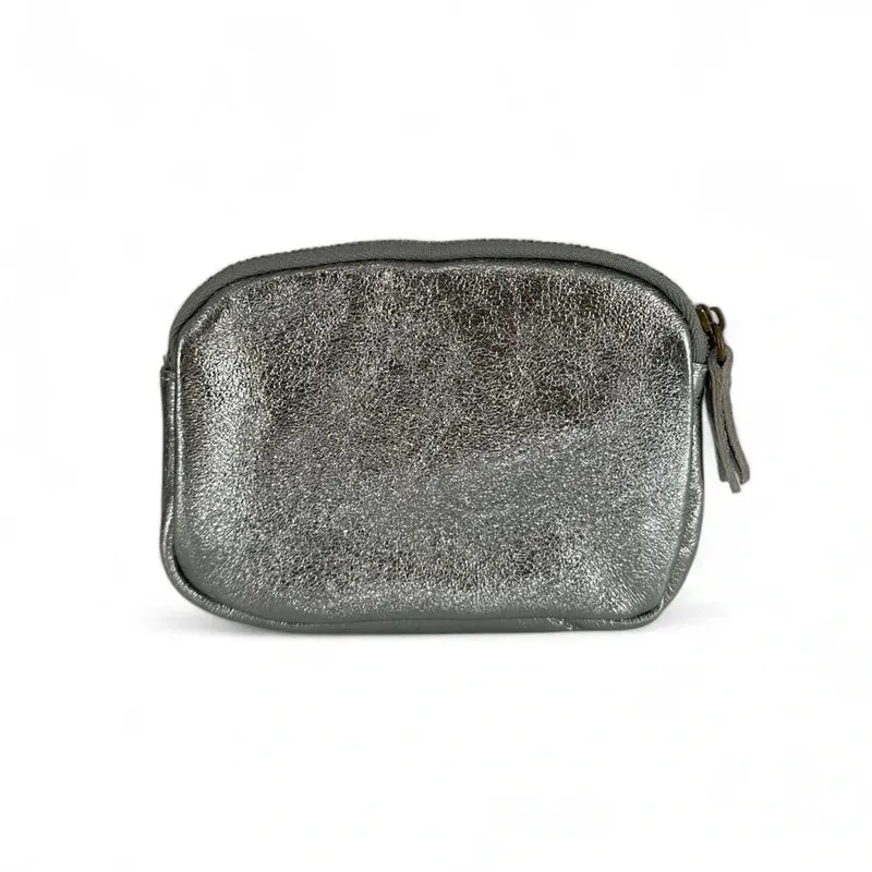 Pochette porte-monnaie en cuir irisé ZIPPY Argent moyen