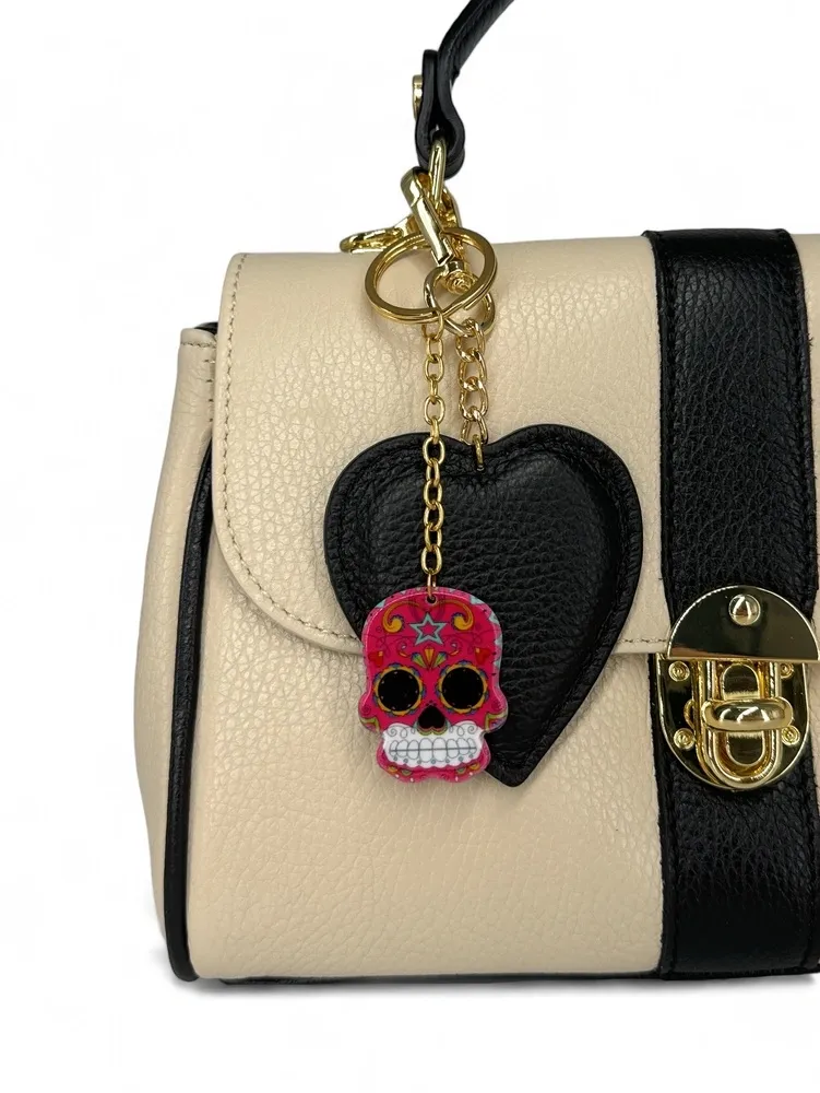 Porte-clés en métal doré et résine CALAVERA Doré