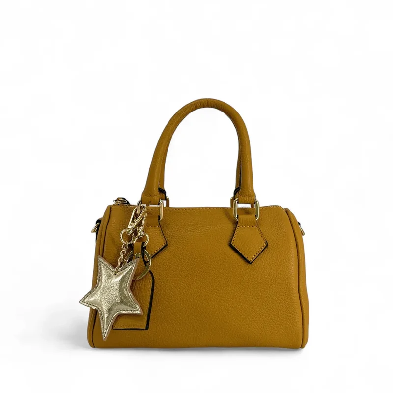 Porte-clés en cuir irisé ETOILE GLOW Or pâle